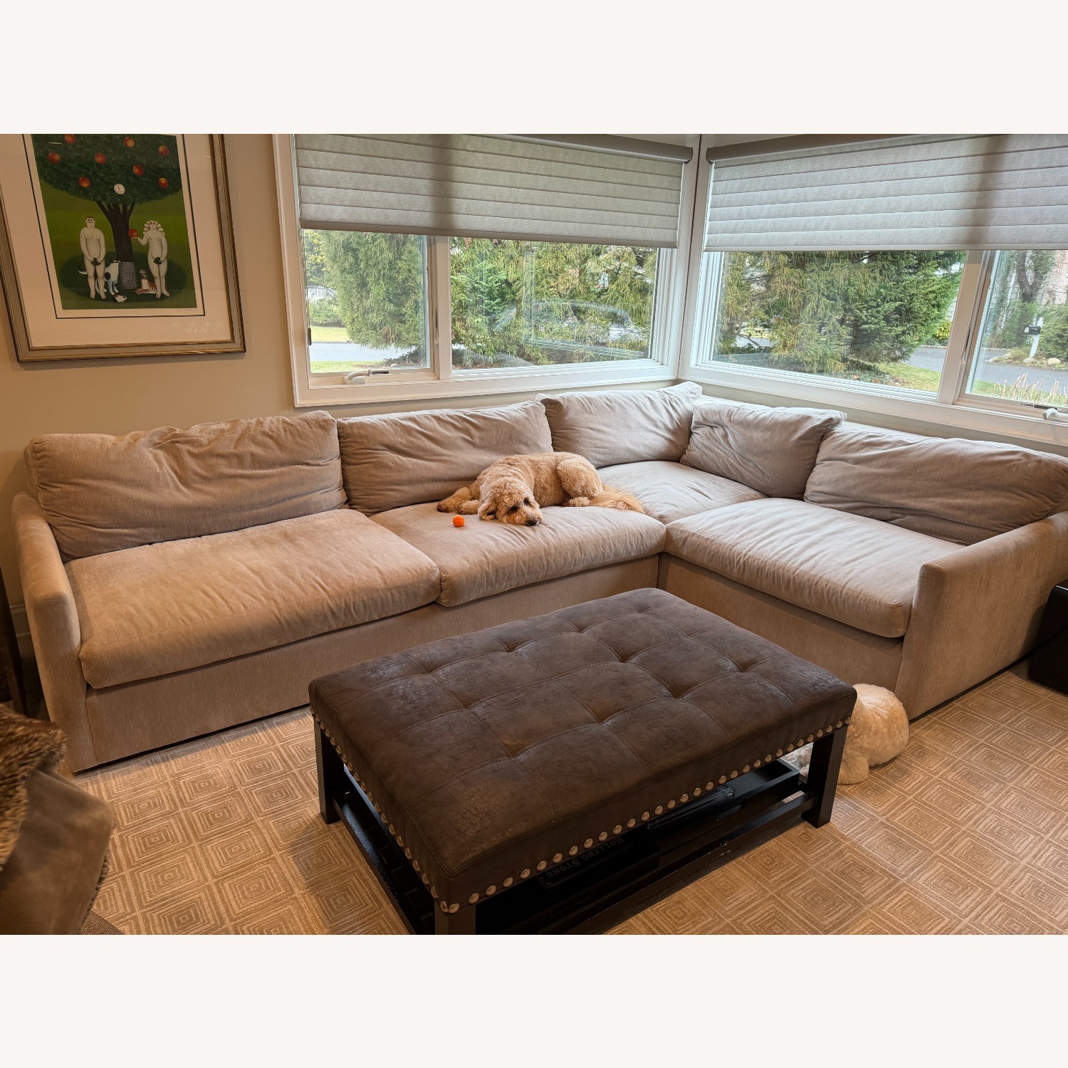 Arhaus Kipton Light Brown Fabric 2 Piece Sectional - image-3