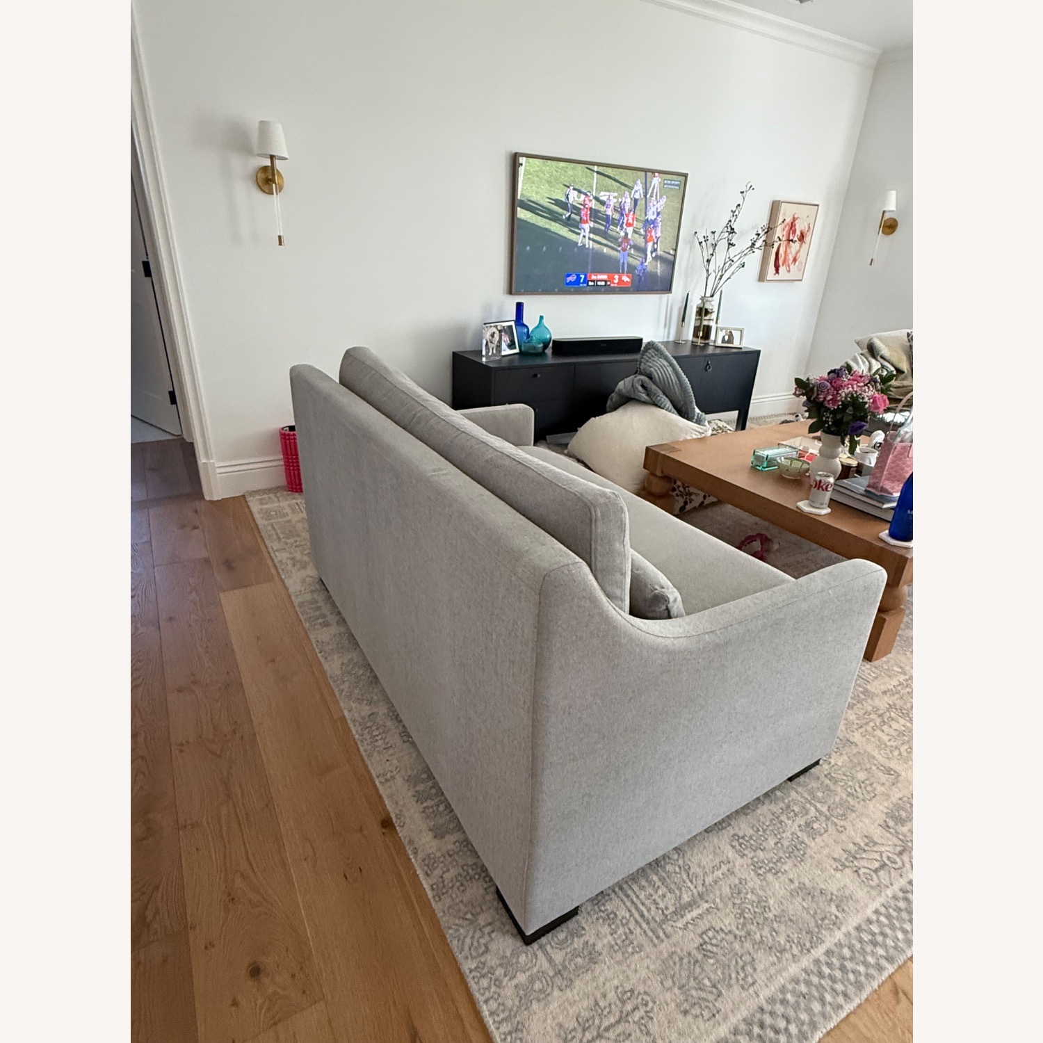 Interior Define Ella Light Gray Loveseat - image-3