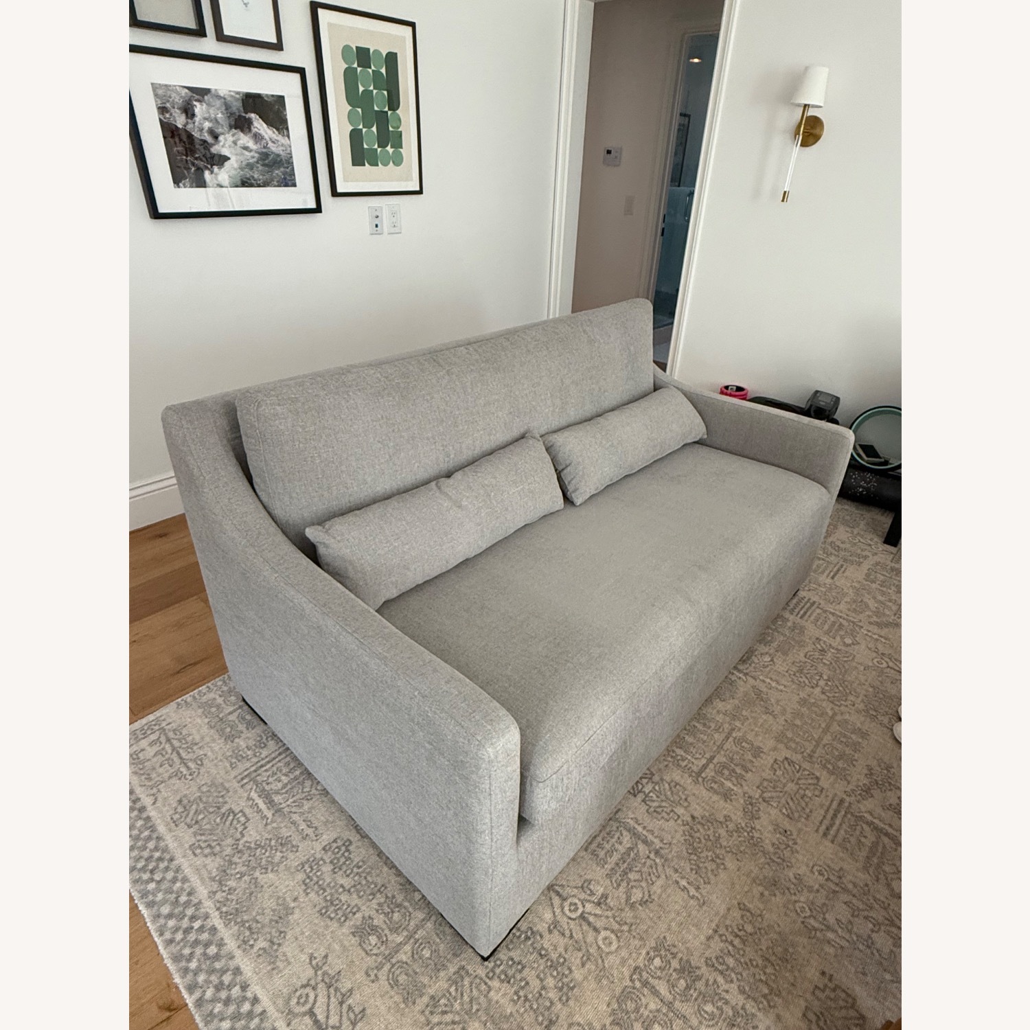 Interior Define Ella Light Gray Loveseat - image-2