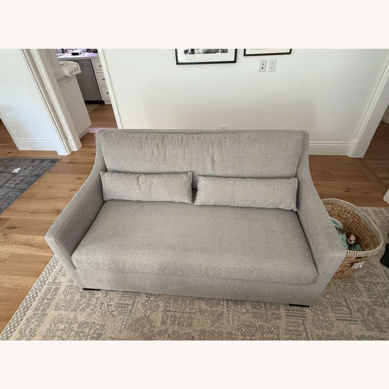 Interior Define Ella Light Gray Loveseat - image-1