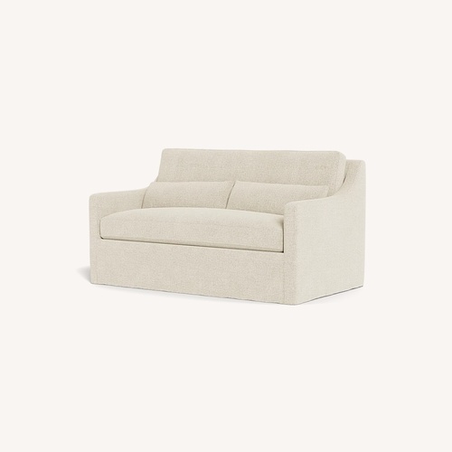 Used Interior Define Ella Light Gray Loveseat for sale on AptDeco