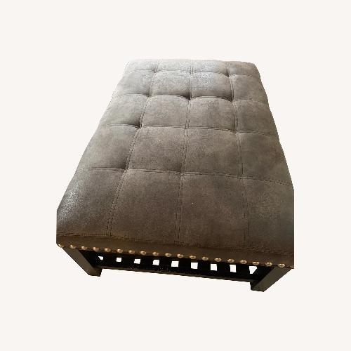 Used Arhaus Dark Brown Leather Coffee Table for sale on AptDeco