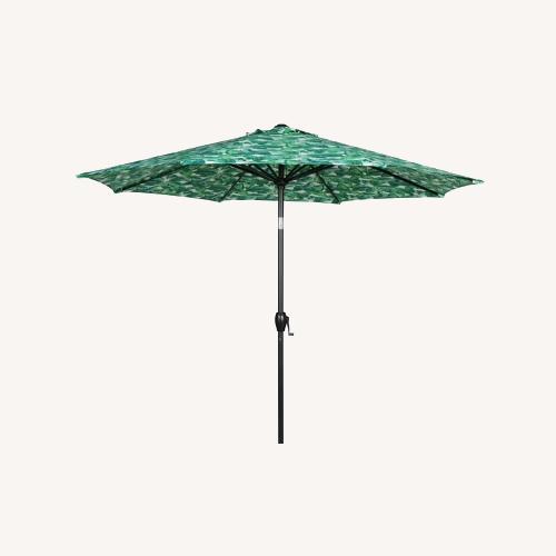 Used Patio Umbrella & Metal Stand for sale on AptDeco