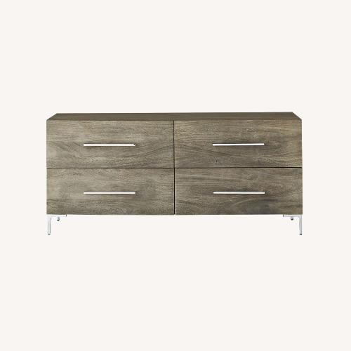 Used CB2 Link Grey Wash Acacia Low Chest for sale on AptDeco