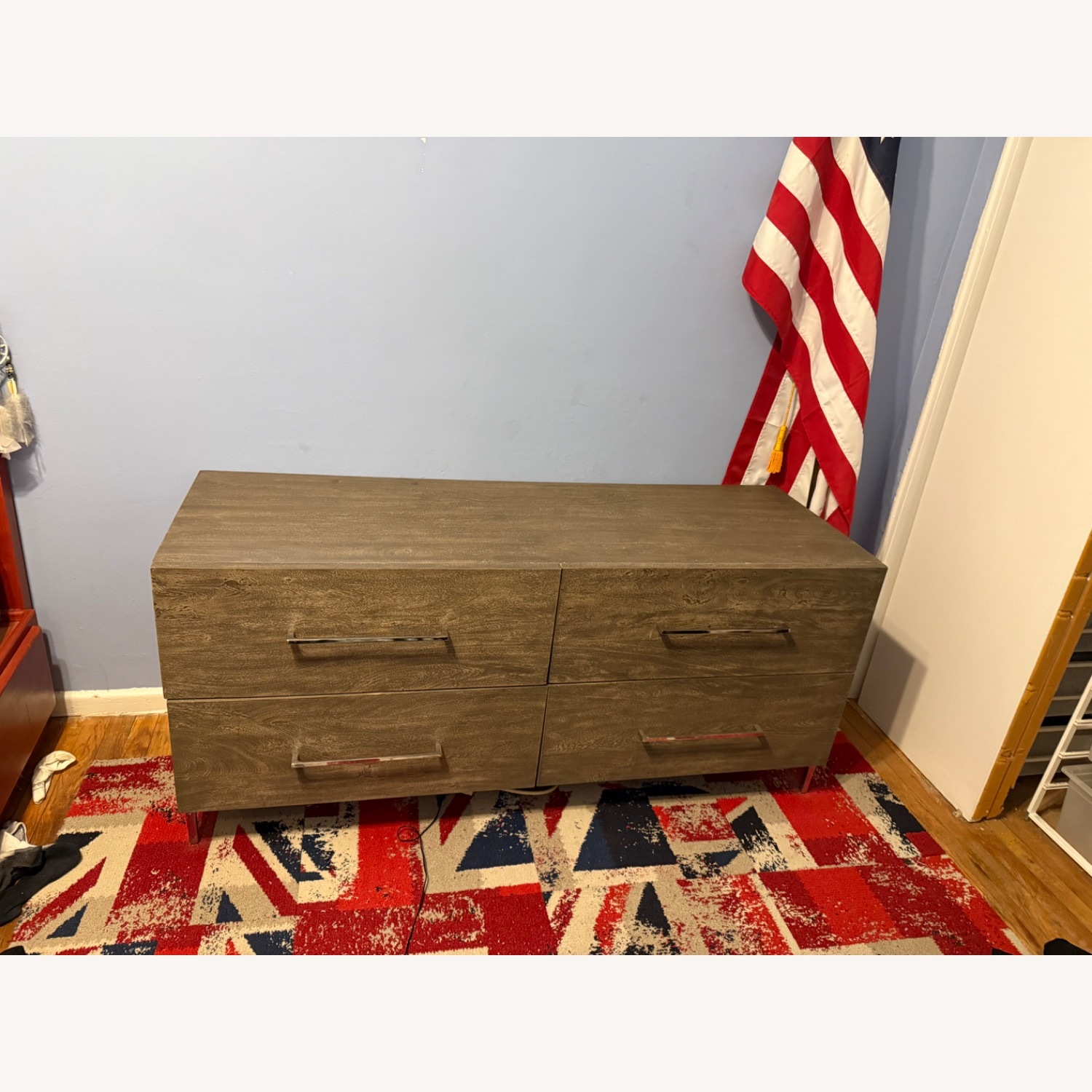 CB2 Link Grey Wash Acacia Low Chest - image-5