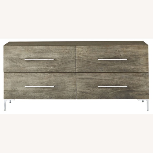 Used CB2 Link Grey Wash Acacia Low Chest for sale on AptDeco
