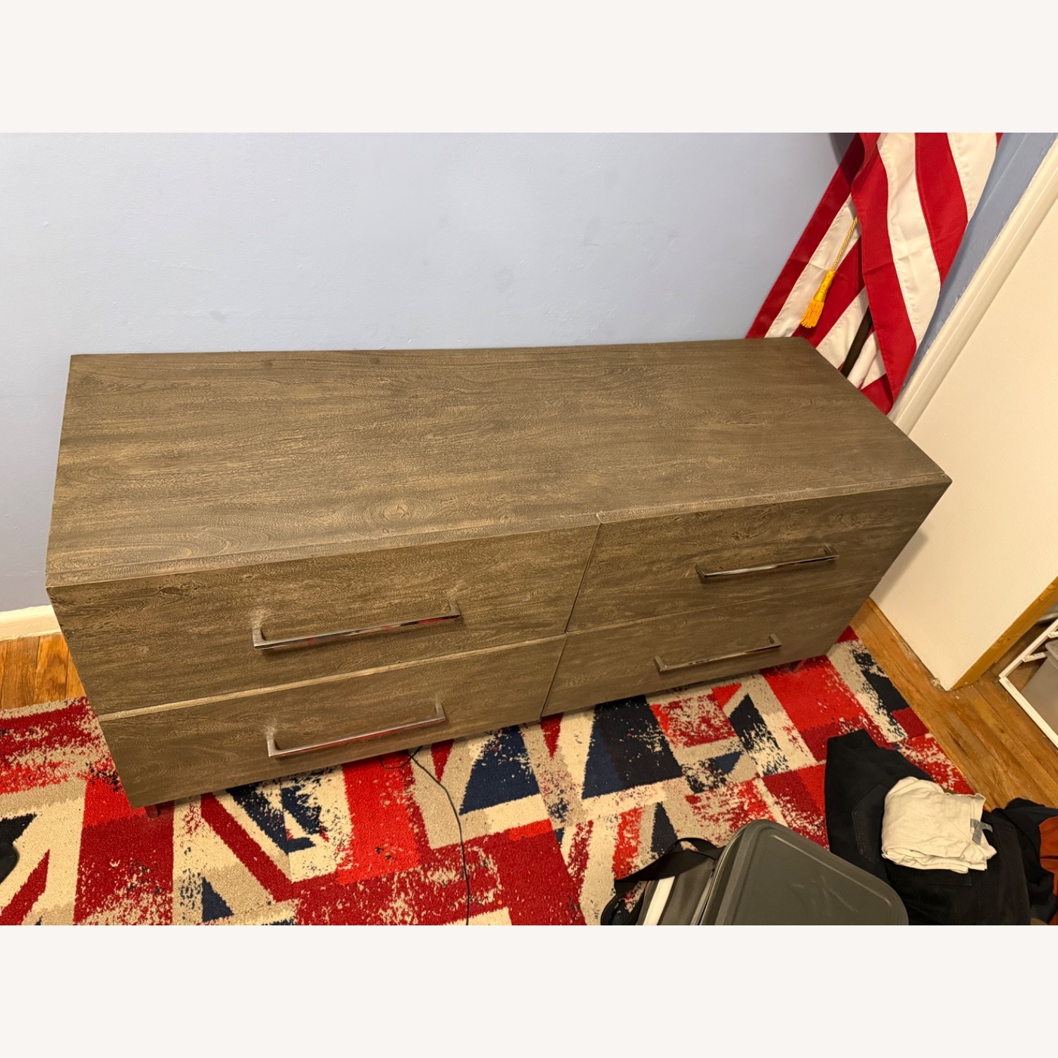 CB2 Link Grey Wash Acacia Low Chest - image-2