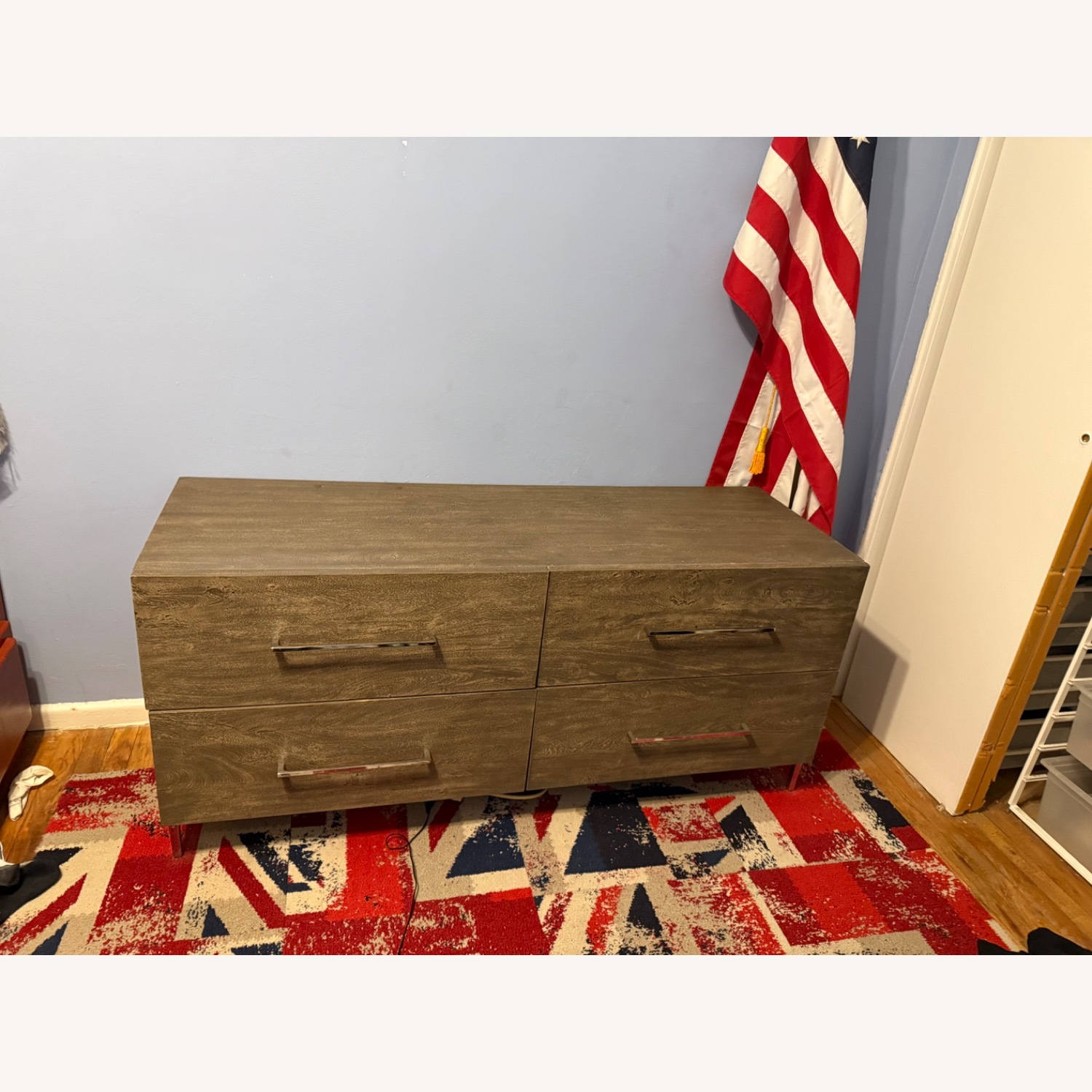 CB2 Link Grey Wash Acacia Low Chest - image-6