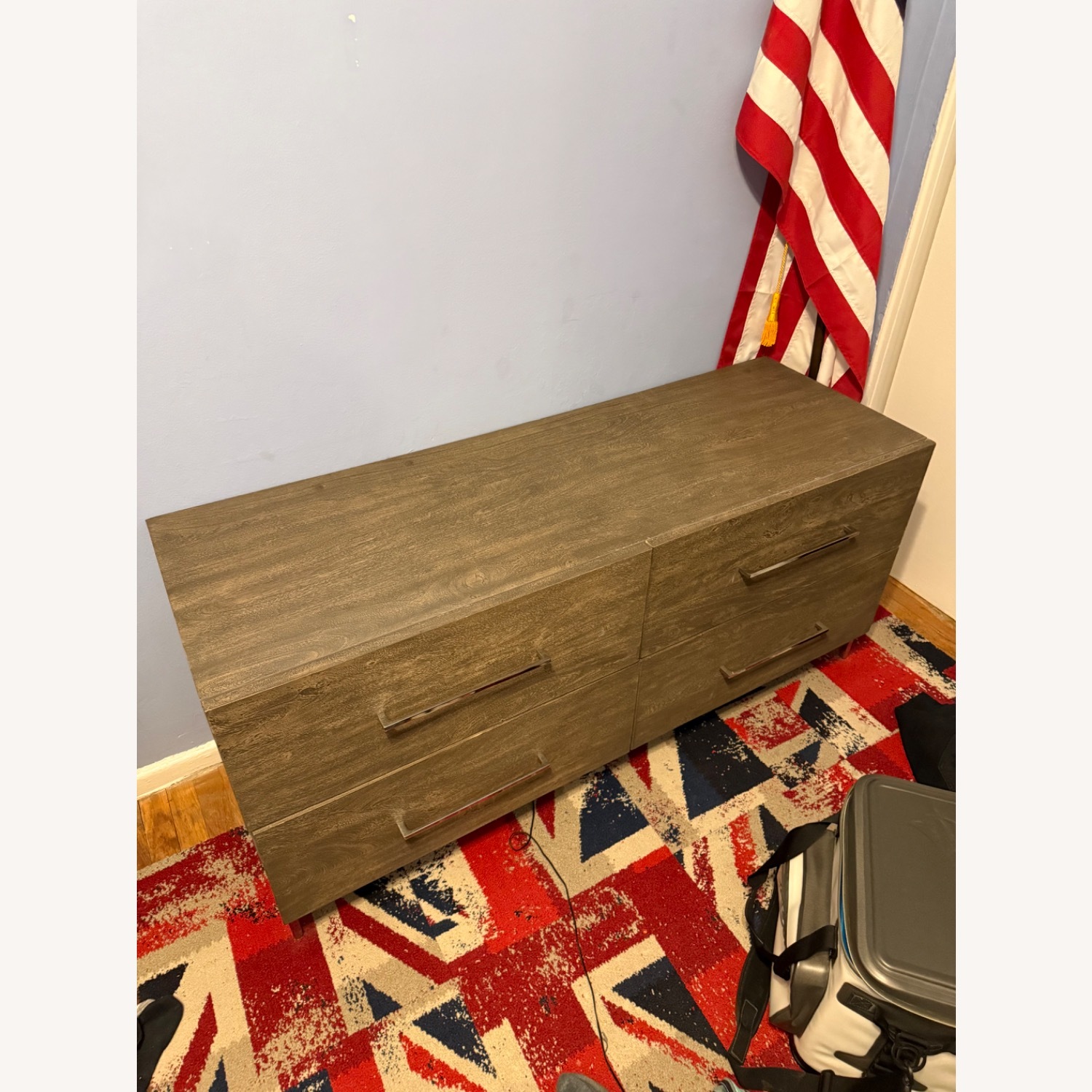 CB2 Link Grey Wash Acacia Low Chest - image-7