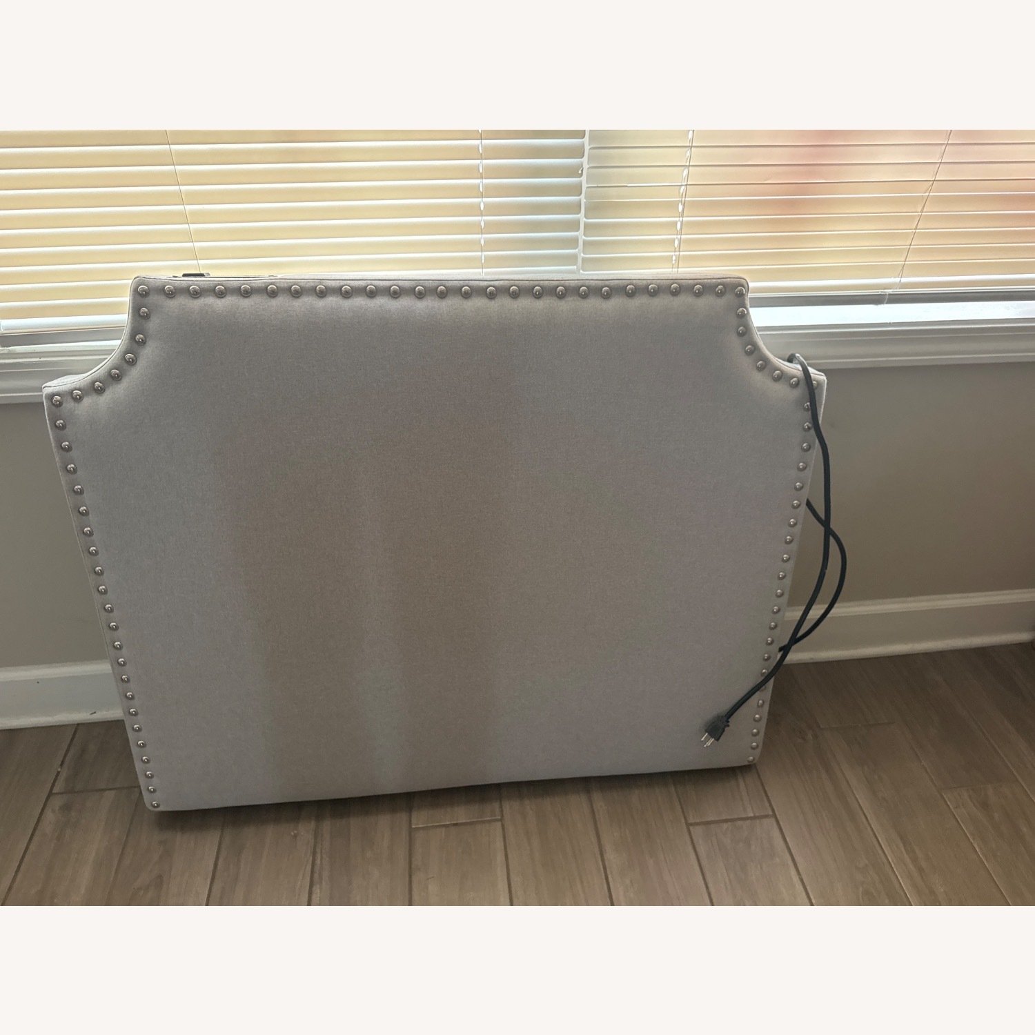 Baxton Studio Light Gray Fabric Headboard - image-1