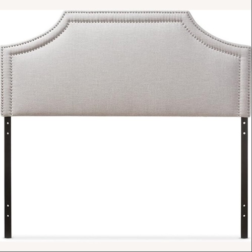 Used Baxton Studio Light Gray Fabric Headboard for sale on AptDeco
