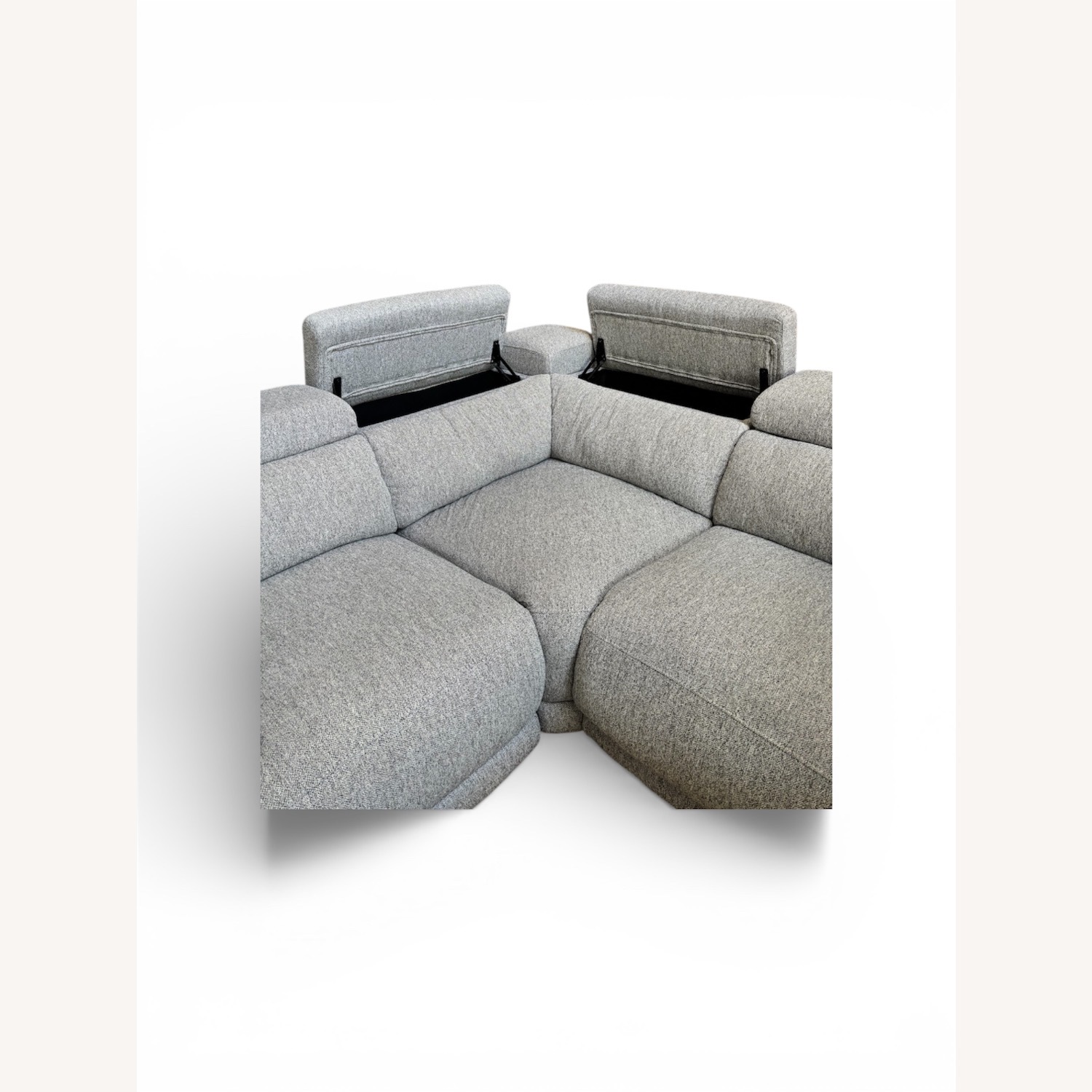 Light Gray Fabric 3+ Piece Sectional - image-3