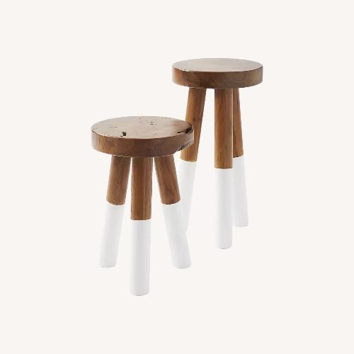Used Pair of Serena & Lily Dip-Dyed Stools for sale on AptDeco