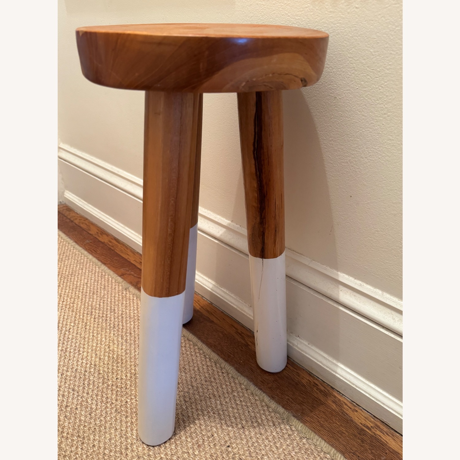 Pair of Serena & Lily Dip-Dyed Stools - image-4