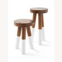 Pair of Serena & Lily Dip-Dyed Stools