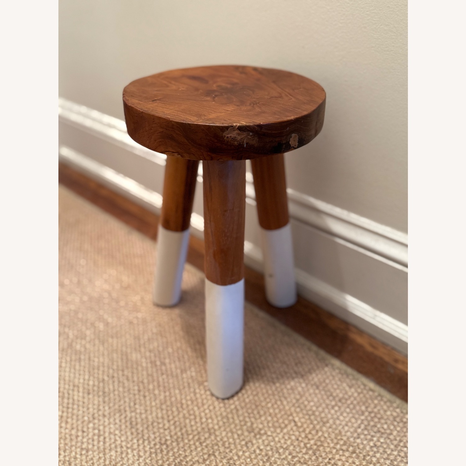 Pair of Serena & Lily Dip-Dyed Stools - image-3