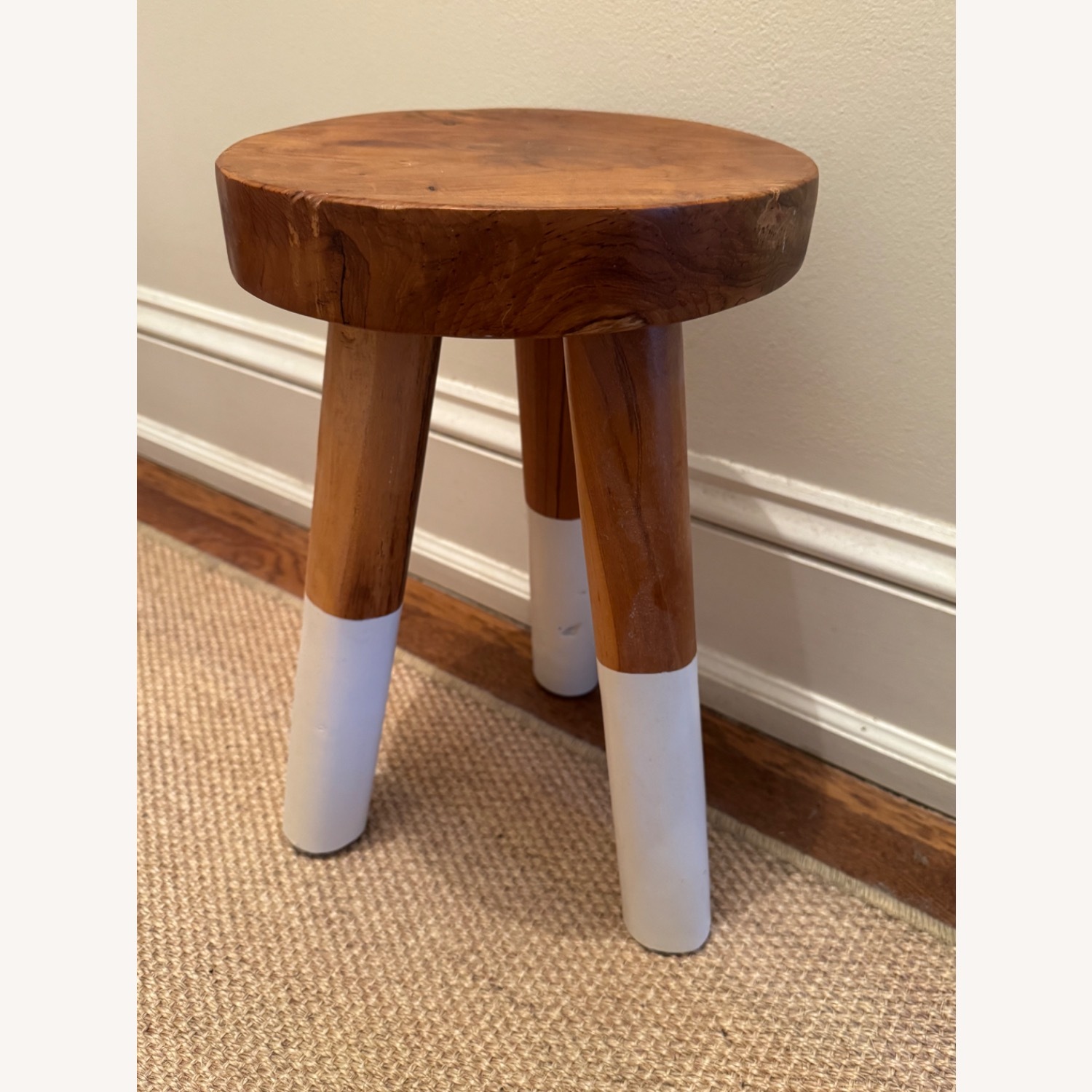 Pair of Serena & Lily Dip-Dyed Stools - image-5