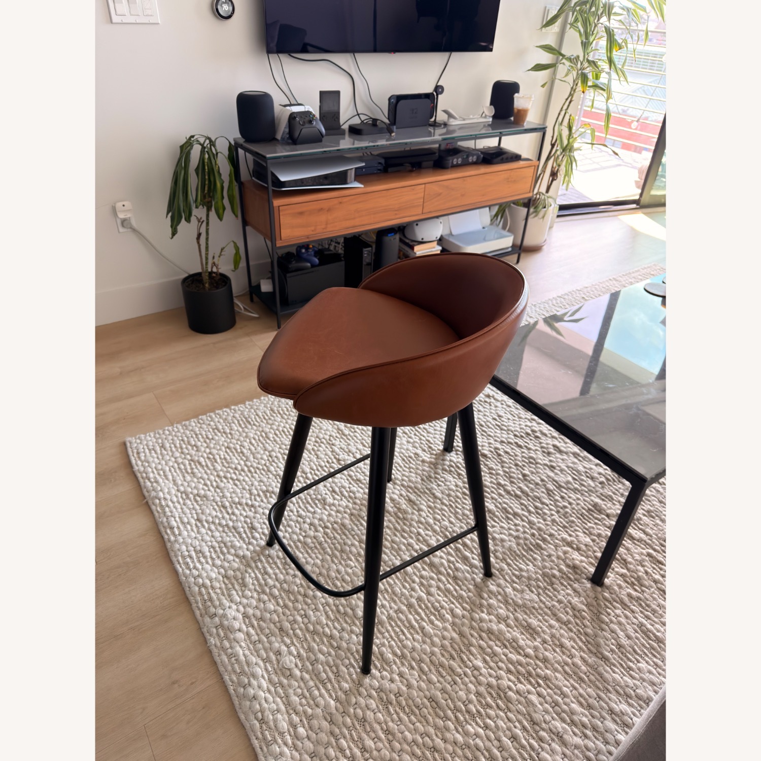  Sylvan Swivel Counter Stool in Synthetic Leather - image-2