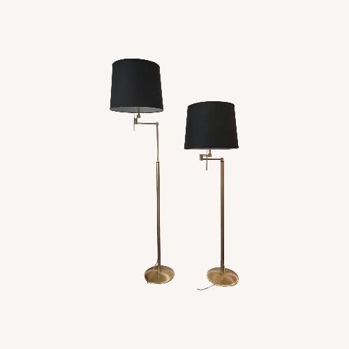 Used Gracious Home Gold Brass Floor Lamp for sale on AptDeco