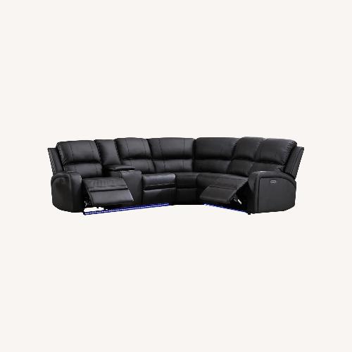 Used Wayfair Black Faux Leather 3+ Seater Sofa for sale on AptDeco