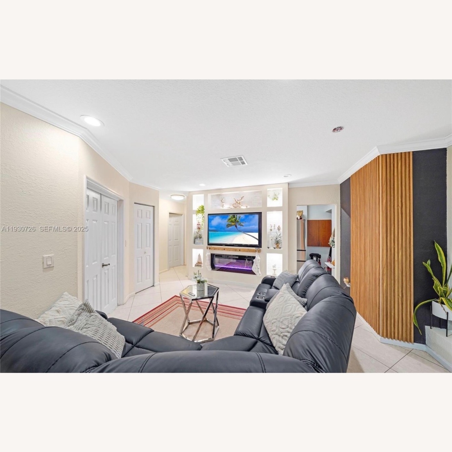 Wayfair Black Faux Leather 3+ Seater Sofa - image-3