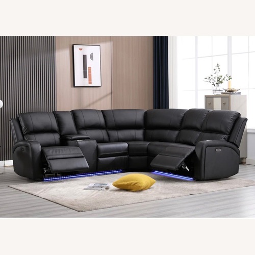 Used Wayfair Black Faux Leather 3+ Seater Sofa for sale on AptDeco