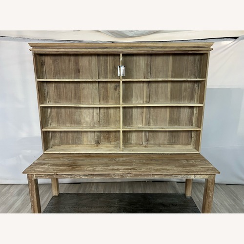 Used Creative Co-Op 2-Piece Wood, Metal Hutch, Shelves for sale on AptDeco