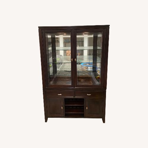 Used Havertys Solid Wood Mirrored Back China Cabinet for sale on AptDeco