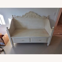 White Wood Bench