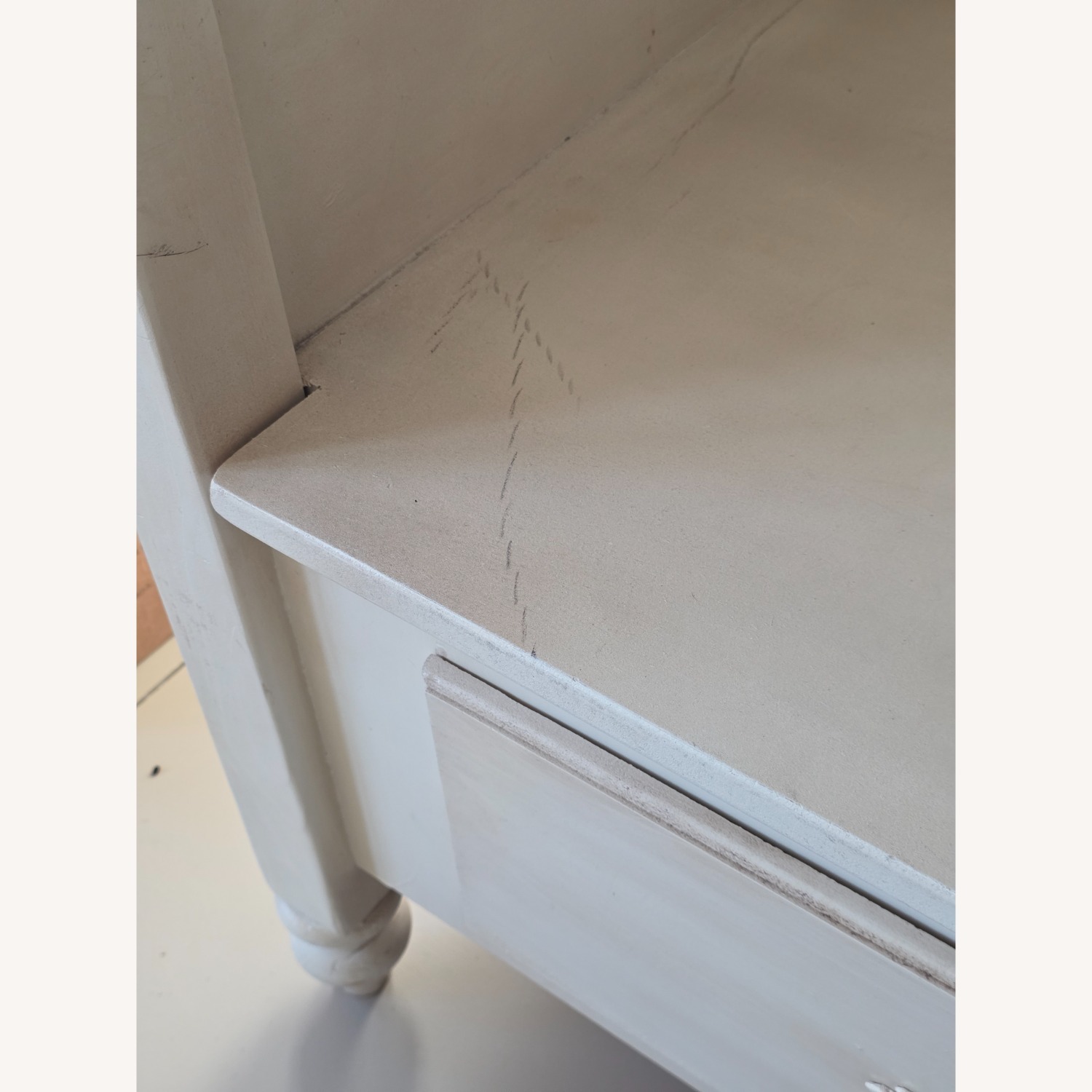 White Wood Bench - image-3