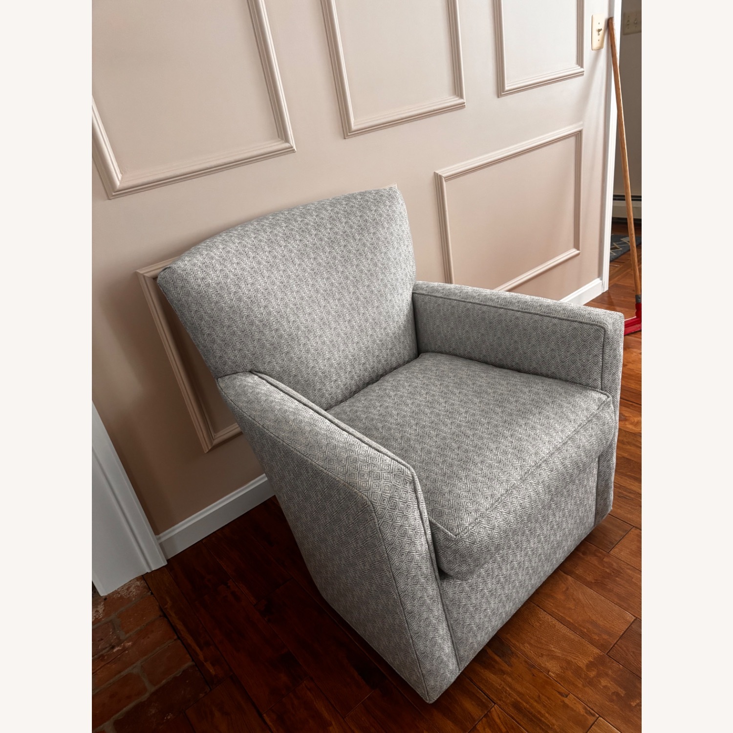 Ethan Allen Blue Swivel Chair - image-1