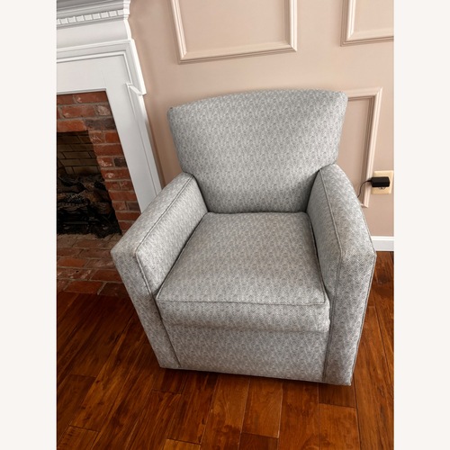 Used Ethan Allen Blue Swivel Chair for sale on AptDeco