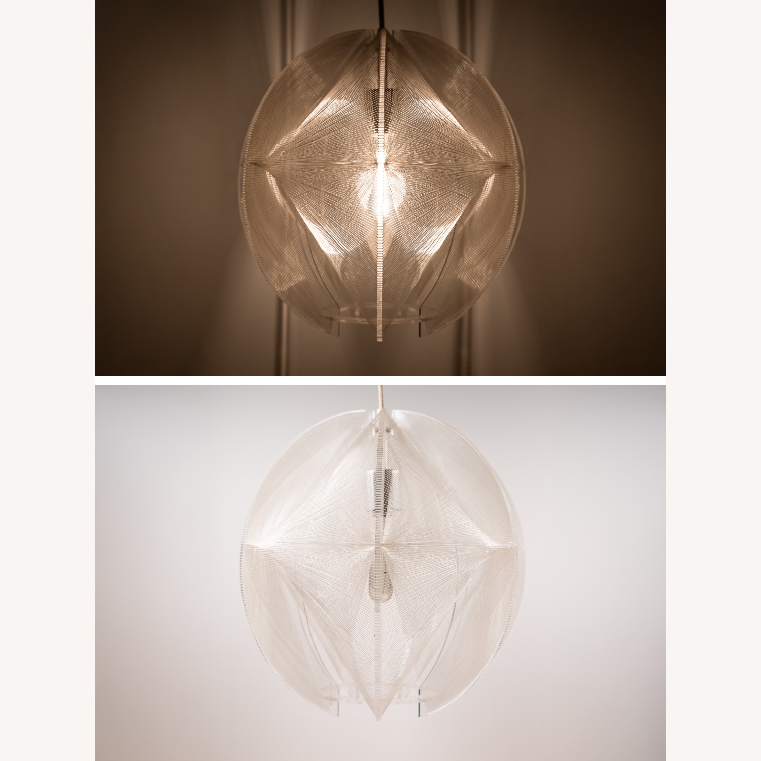 Vintage MCM Filament Pendant by Paul Secon, Sompex - image-4