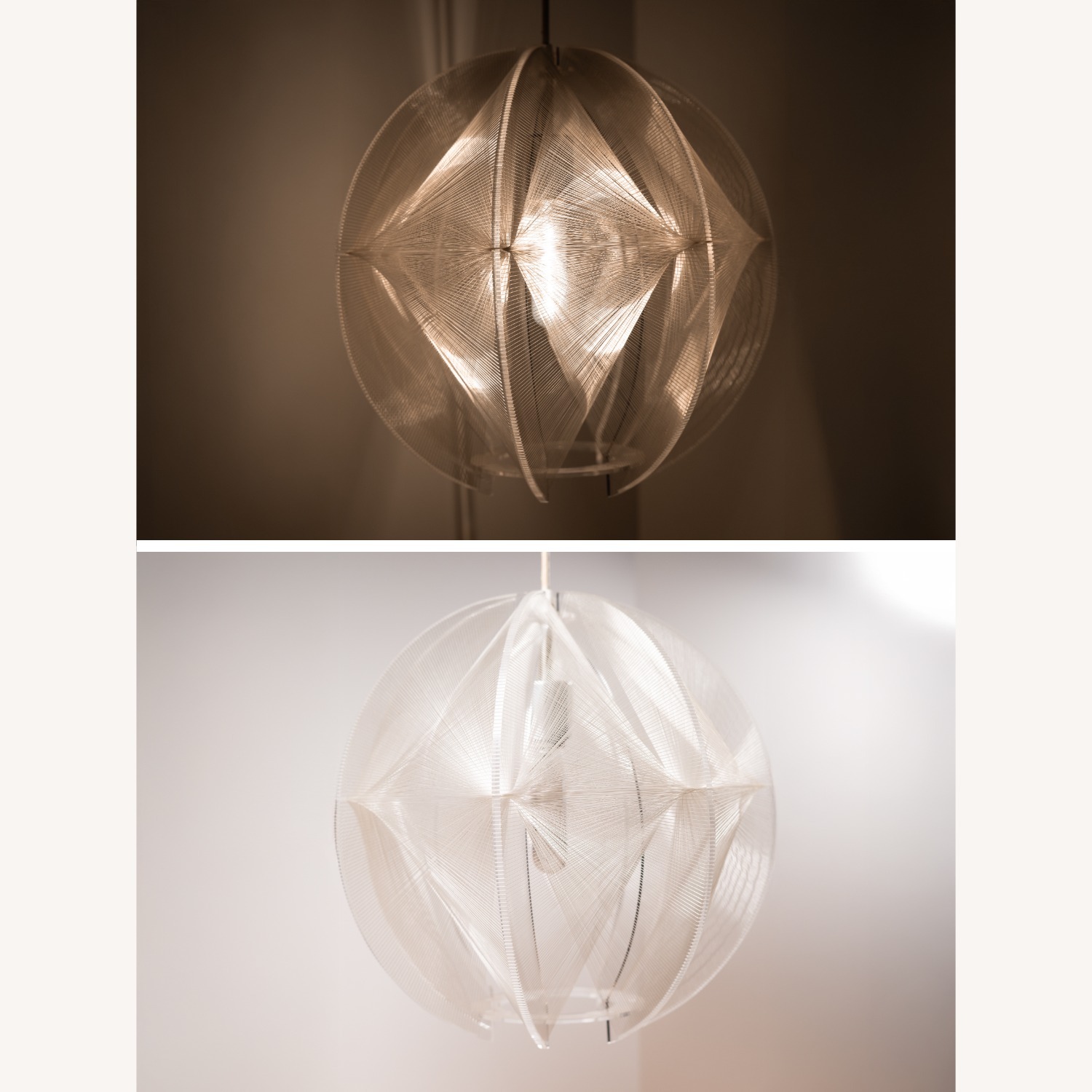 Vintage MCM Filament Pendant by Paul Secon, Sompex - image-9