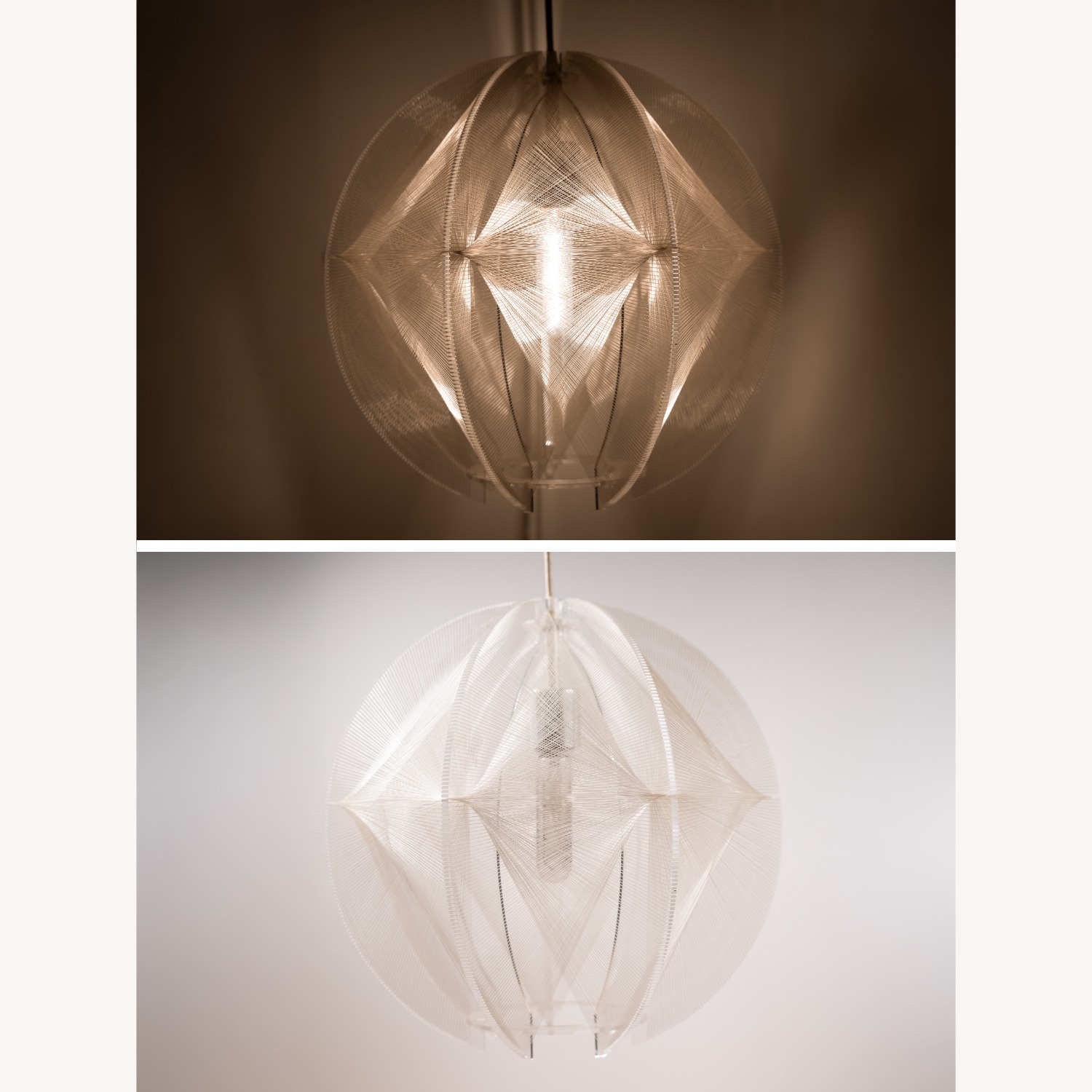 Vintage MCM Filament Pendant by Paul Secon, Sompex - image-6