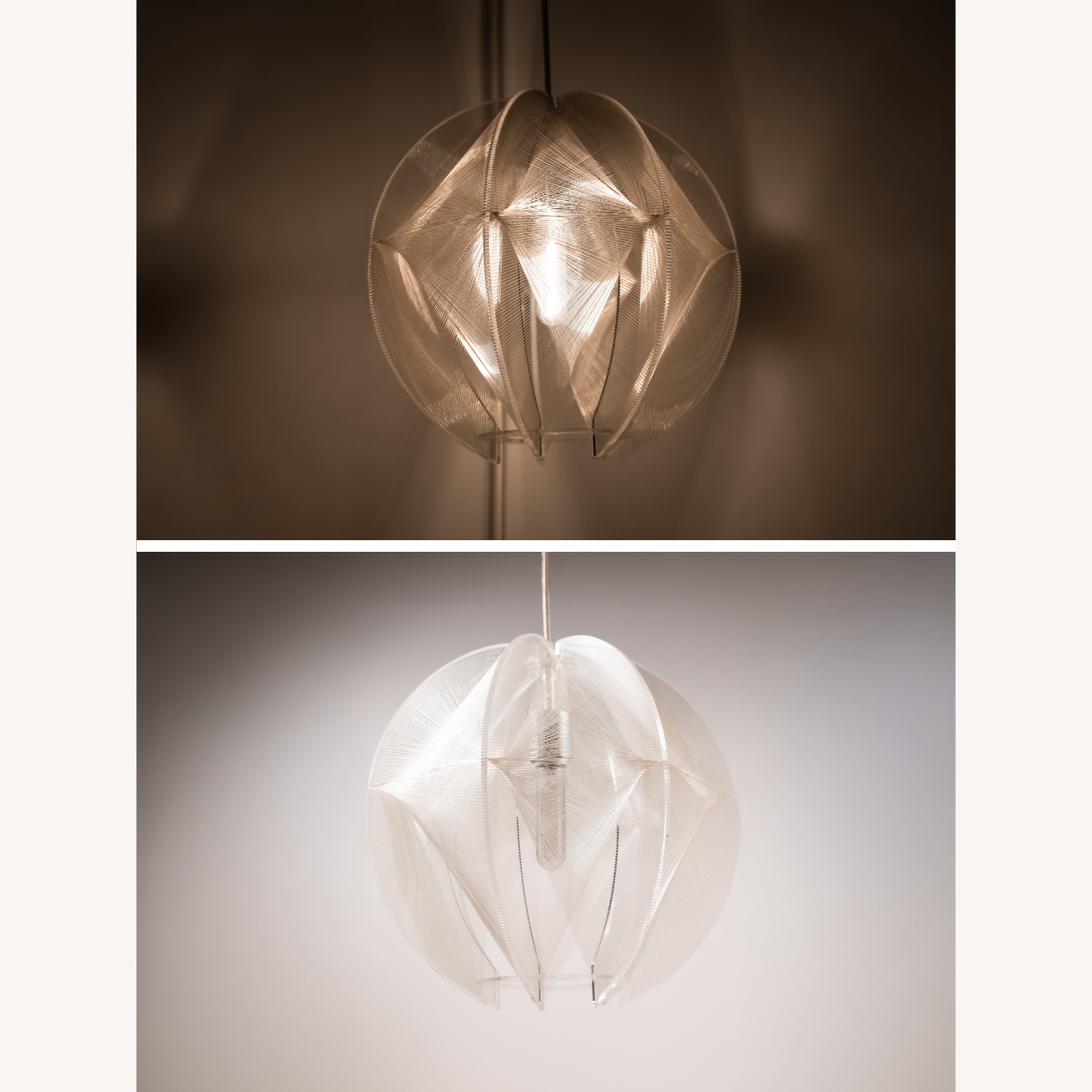 Vintage MCM Filament Pendant by Paul Secon, Sompex - image-11