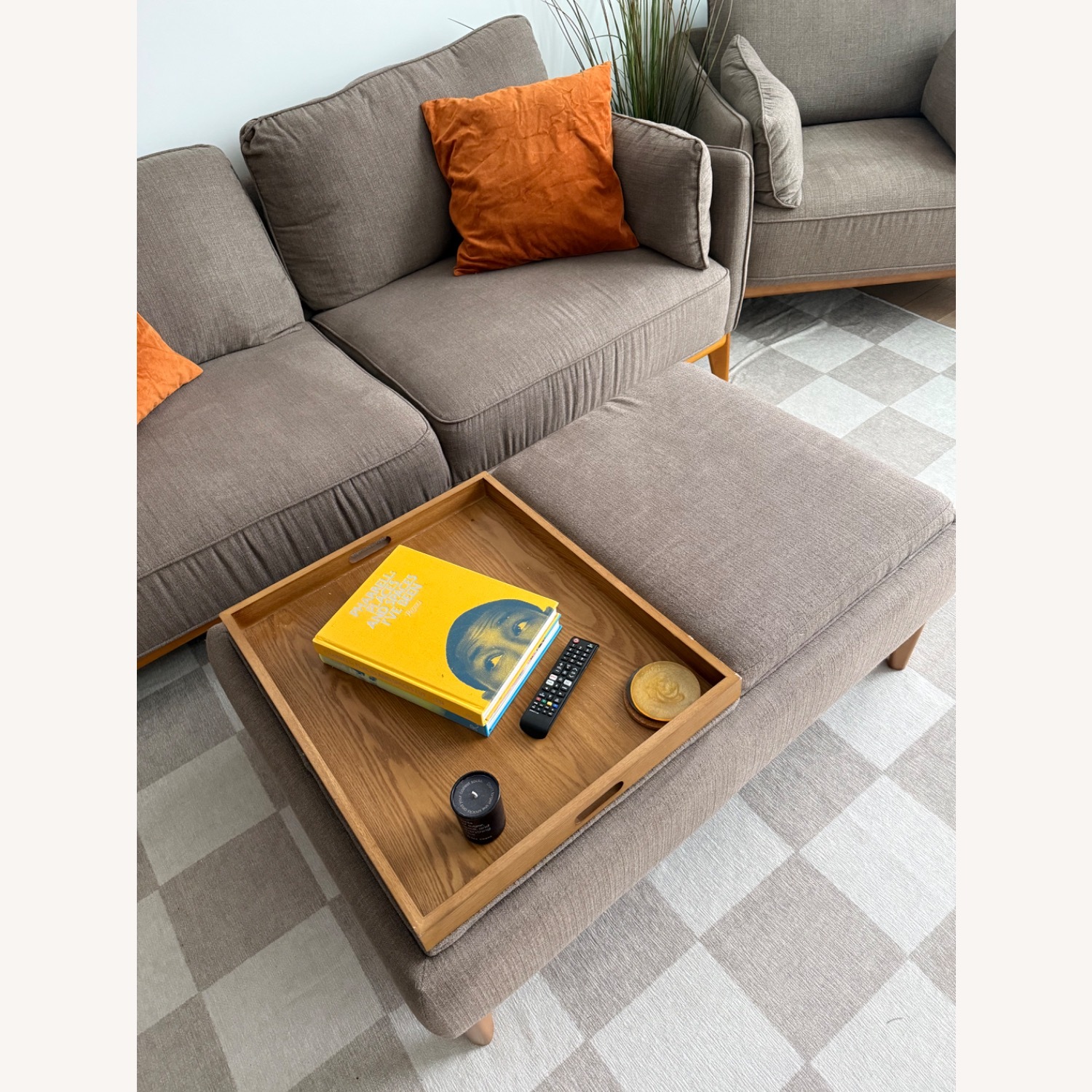 Macy's Reversible Storage Ottoman - image-1