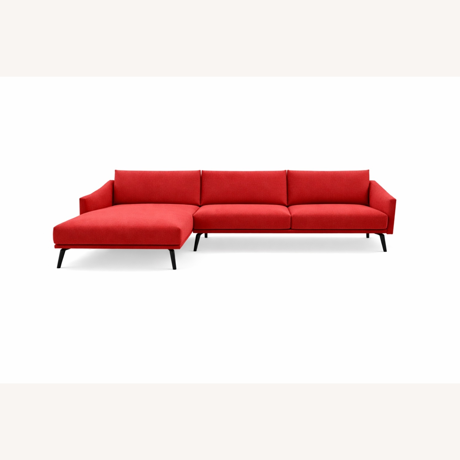 Design Within Reach Costura Red Fabric 2 Piece Sectional - image-5
