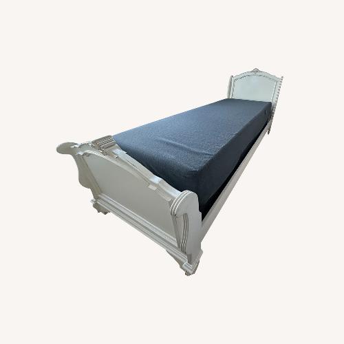 Used Vintage/Antique White Wood Twin Bed for sale on AptDeco