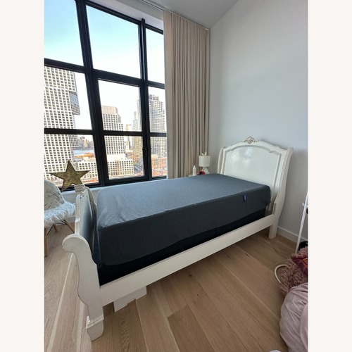 Used Vintage/Antique White Wood Twin Bed for sale on AptDeco