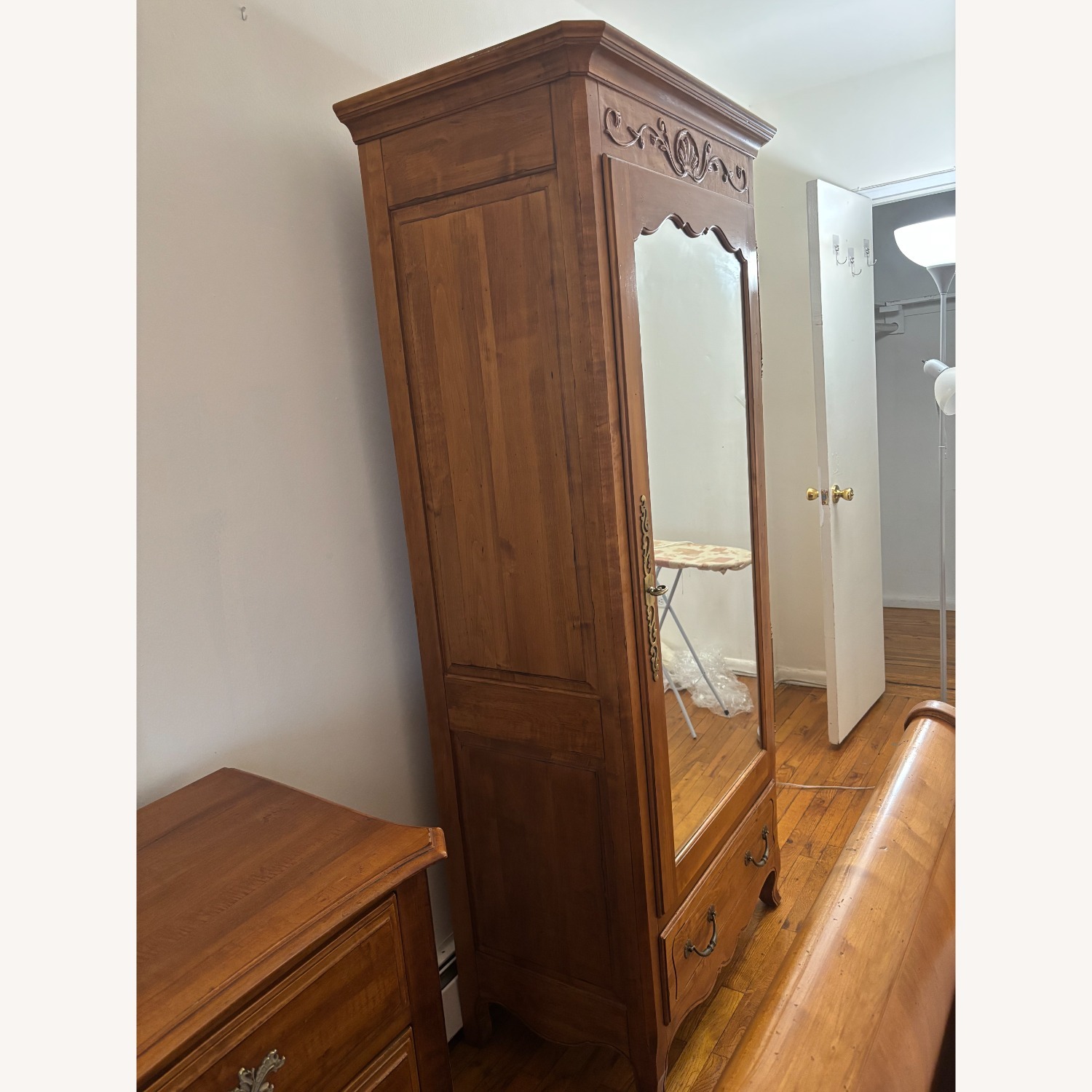 Ethan Allen Bonnetiere Mirrored Armoire Wardrobe - image-3