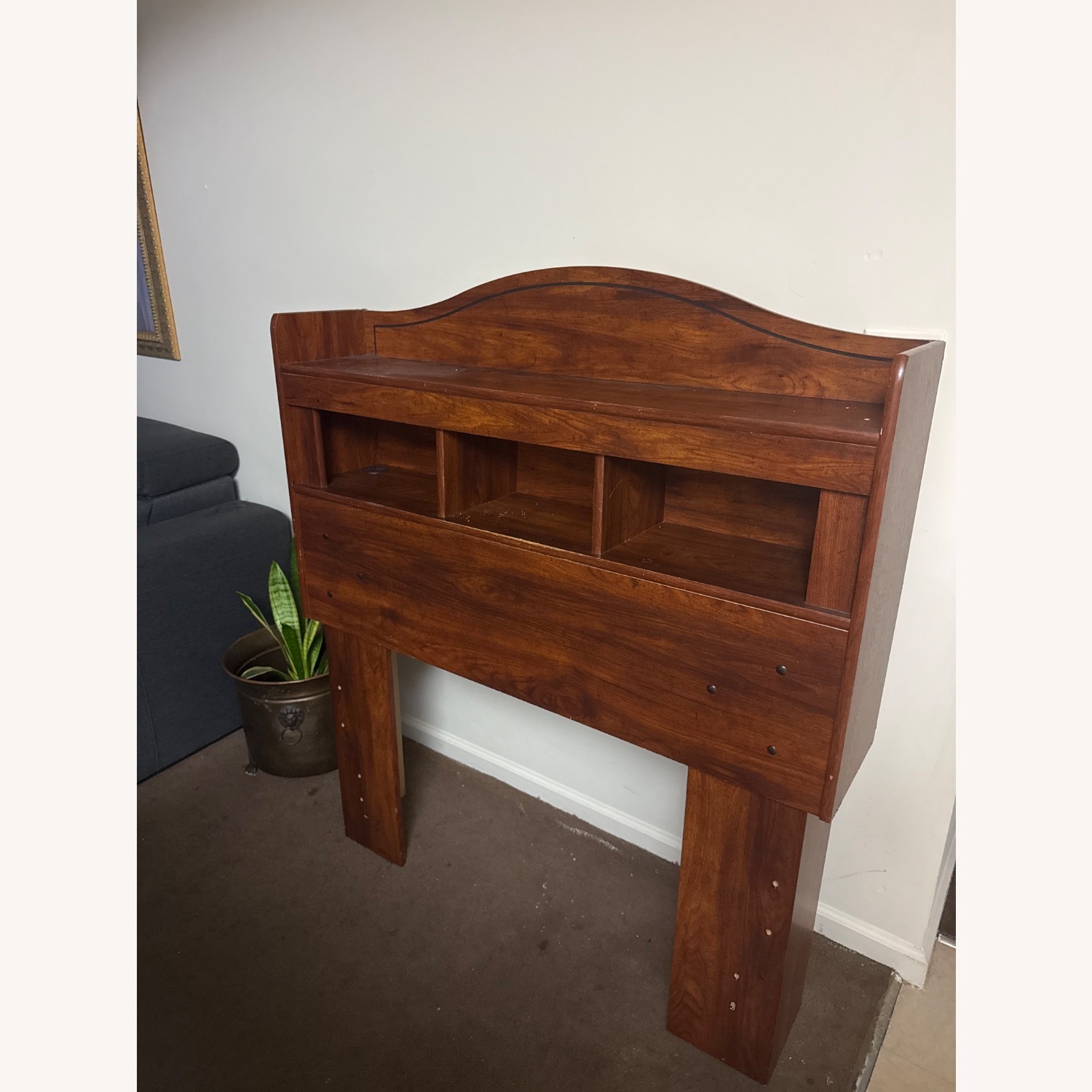 Raymour & Flanigan Dark Brown Wood Twin Bed - image-4