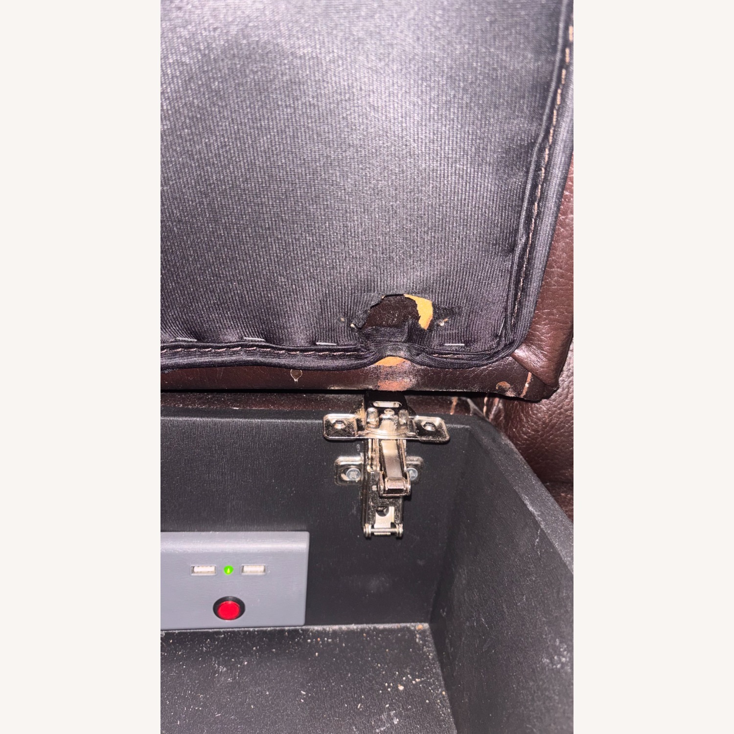 Dark Brown Leather 2 Seater Reclining Sofa  - image-5