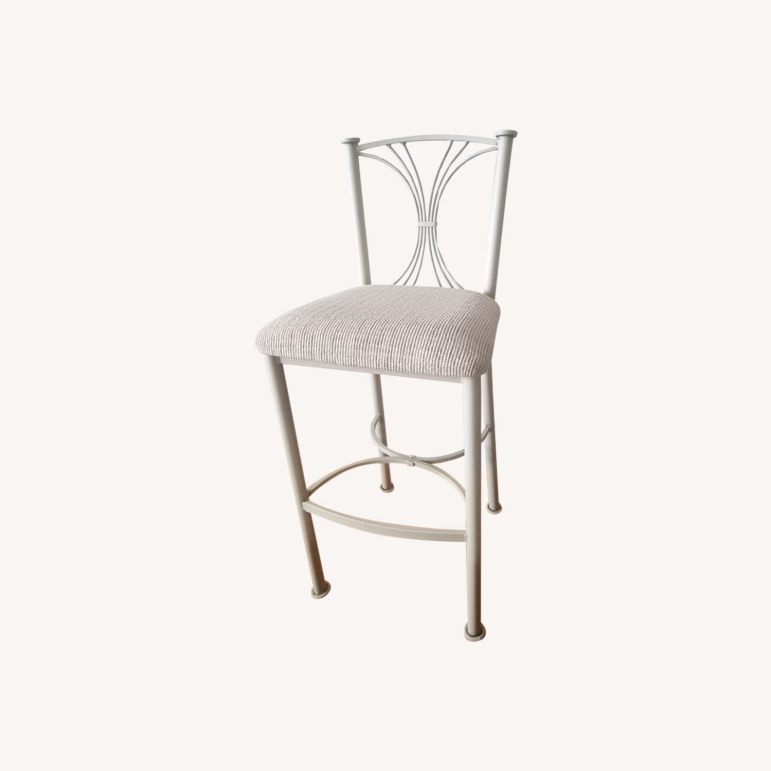 Off White Fabric High Chairs - image-0