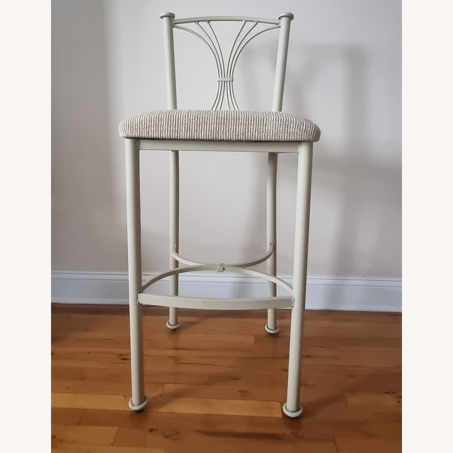 Off White Fabric High Chairs - image-1