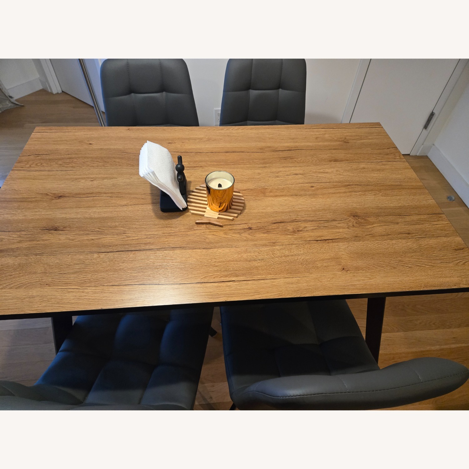 Wade Logan Light Brown Wood Dining Table - image-3