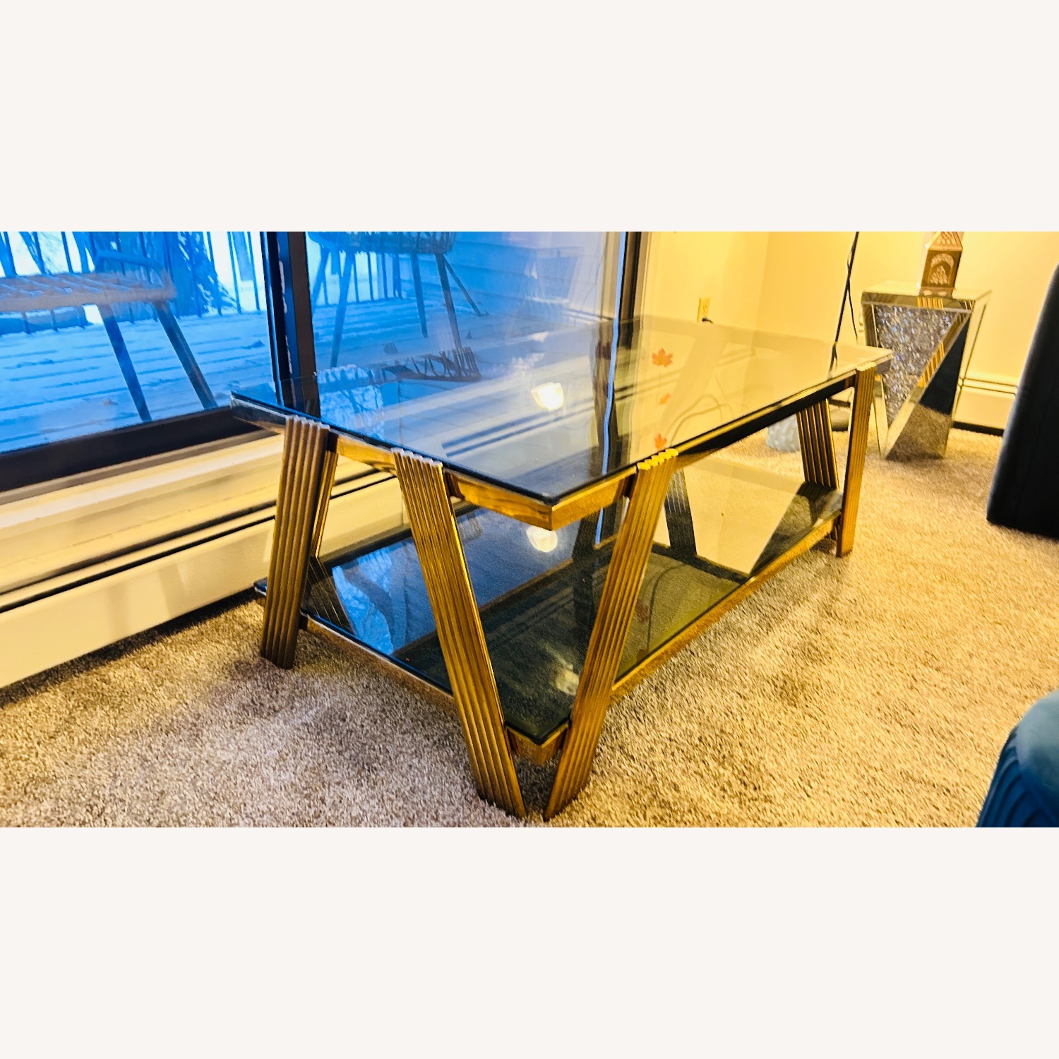 Amazon Golden Glass Coffee Table  - image-2