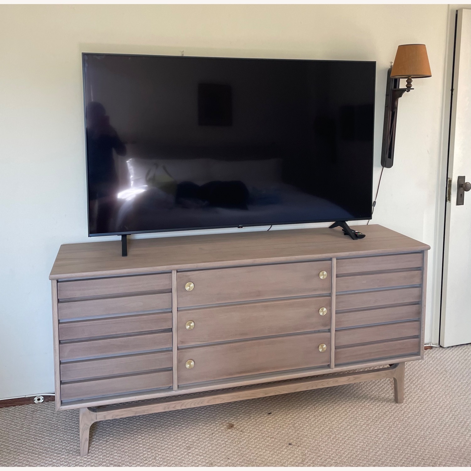 Stanley Furniture Light Gray Wood Dresser - image-2