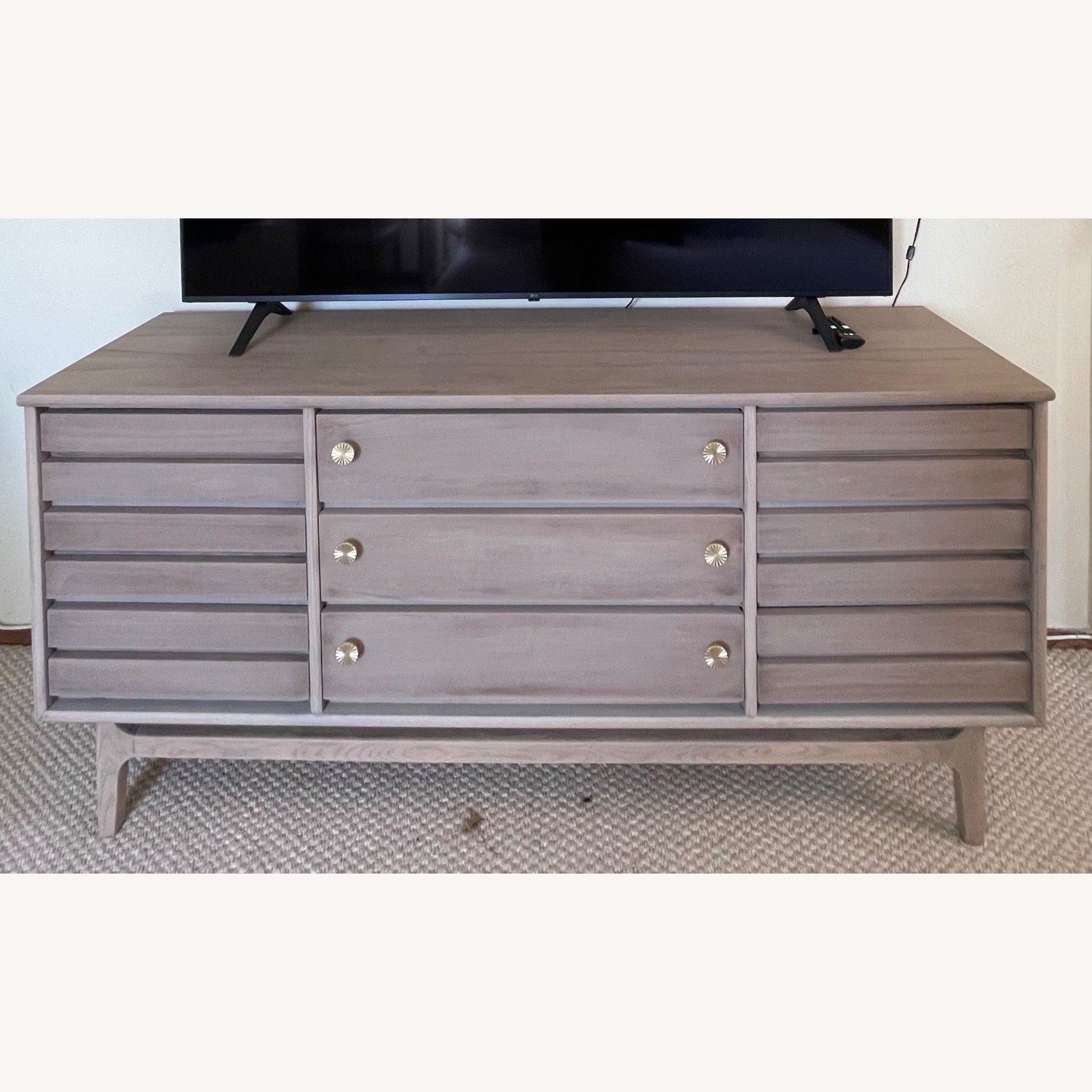 Stanley Furniture Light Gray Wood Dresser - image-1