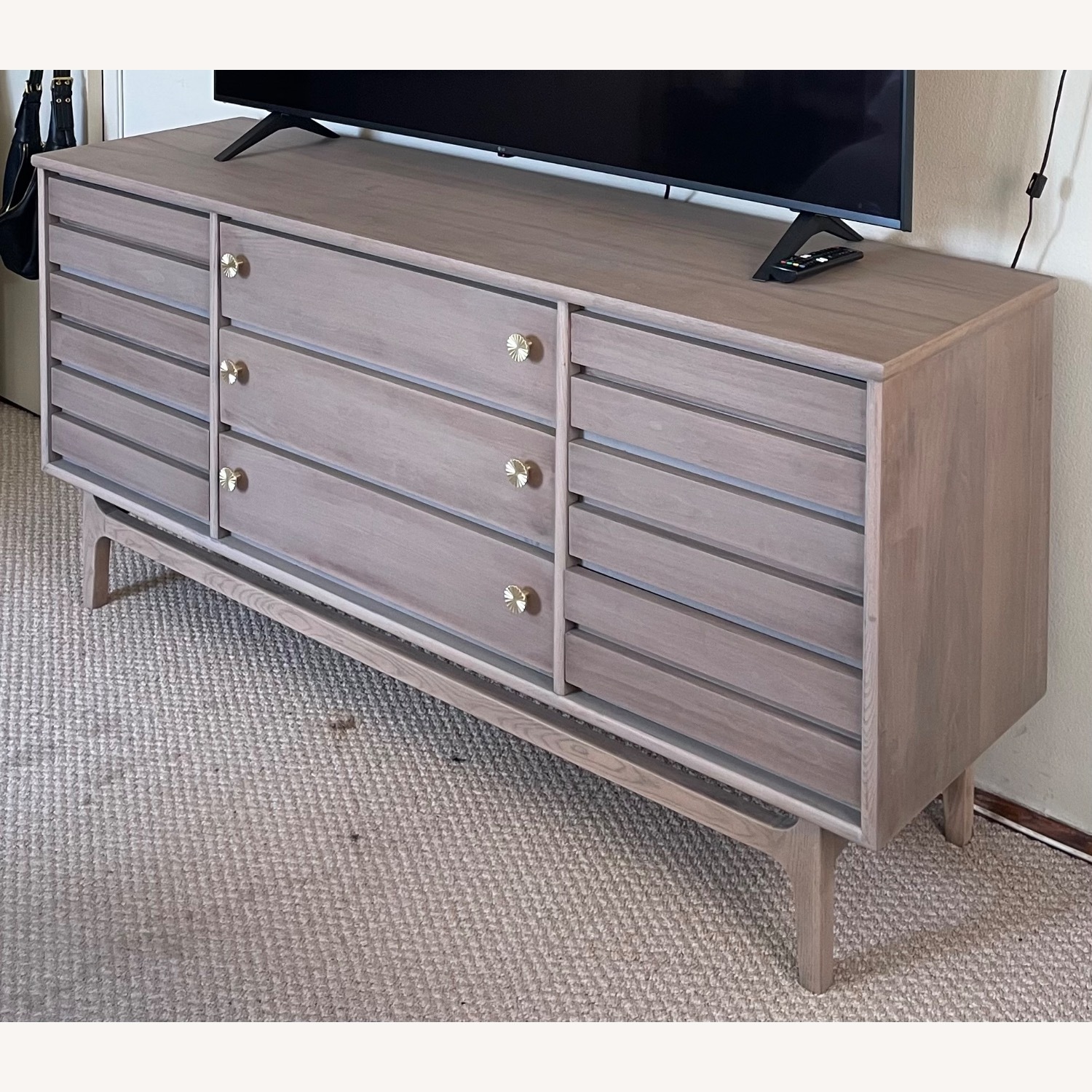 Stanley Furniture Light Gray Wood Dresser - image-3